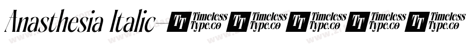 Anasthesia Italic字体转换